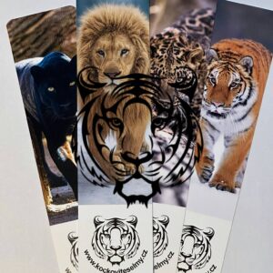 Naučná záložka s kočkovitou šelmou